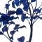 Branche de dahlia bleu foncé artificiel en pot