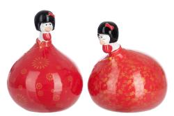 Poule chinoise  geisha rouge