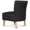 Fauteuil crapaud swing velours vintage anthracite