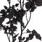 Branche de rose noire artificielle en pot