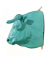 Tabouret Bullsit turquoise/ Sculpture tête de taureau