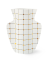 Vase papier Duna blanc et or
