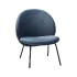 Chair lounge velours bleu